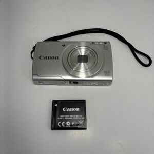 Canon PowerShot A2500 Digital Camera Silver 16.0MP 5x Zoom w/ Battery TESTED